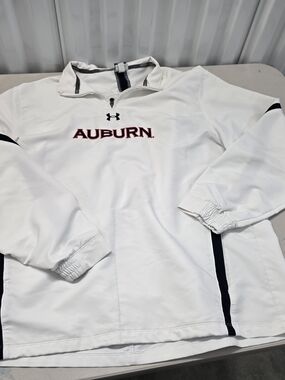 Under Armour Men White Jacket Auburn Tigers Men's Size Large